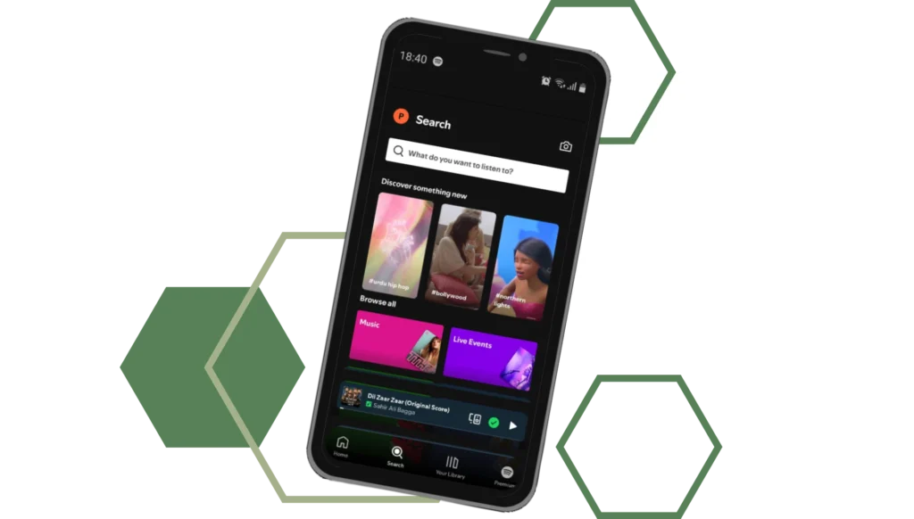 Spotify Feautre of Inventive and Direct Interface