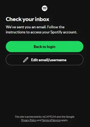 Spotify Back to Login