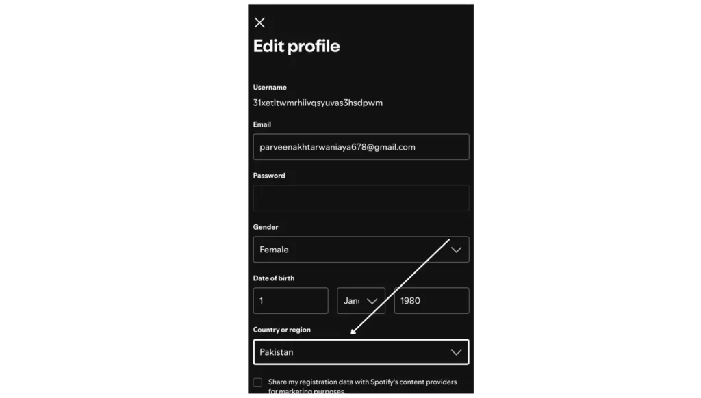 Spotify Change Location
