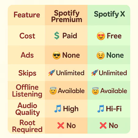 Spotify X vs. Spotify Premium